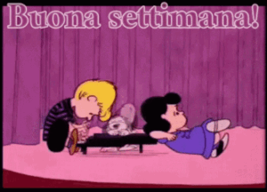 gif buon lunedì buona settimana Snoopy