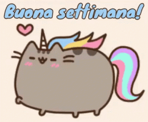 gif buon lunedì buona settimana unicorno