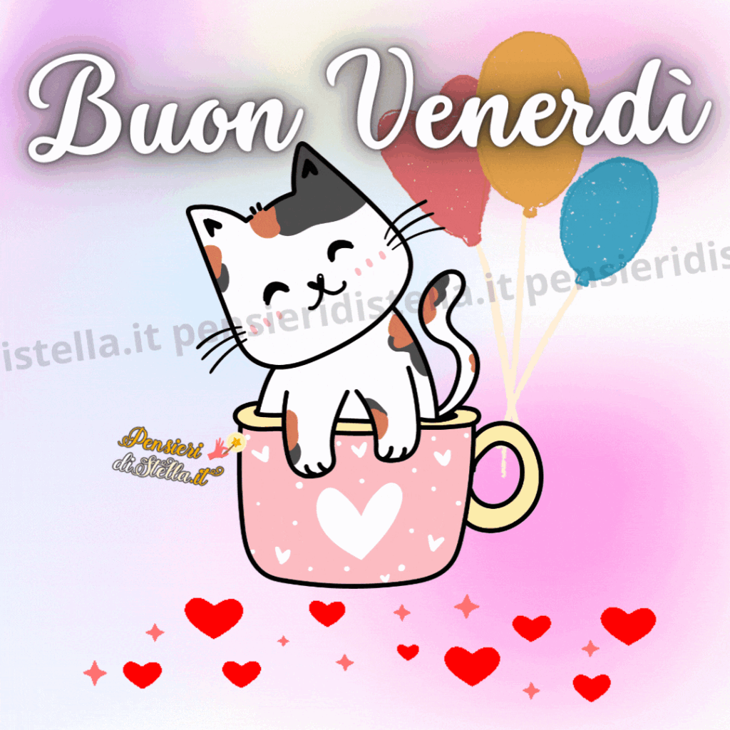 gif buon venerdì con il cuore