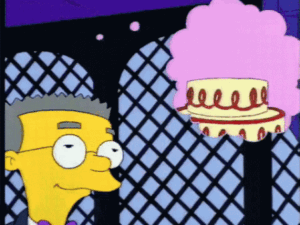 gif chistosos de feliz cumpleaños torta Mr. Burns
