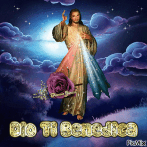 GIF immagini cristiane cattoliche buongiorno buonanotte con Gesù Dio ti benedica