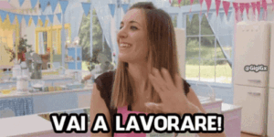 gif divertenti buon lavoro - vai a lavorare bake off
