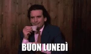 gif divertenti buon lunedì caffè