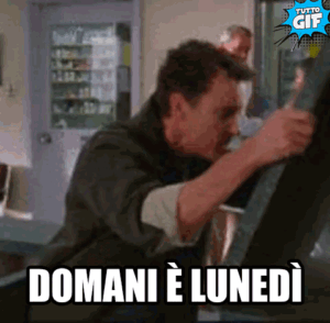 gif divertenti buona domenica domani è lunedì