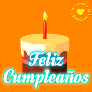 gif de feliz cumpleaños torta y vela