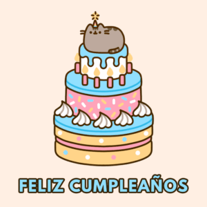 gif de feliz cumpleaños torta velas gato