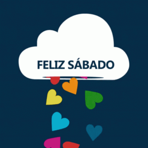 gif feliz sabado con corazones
