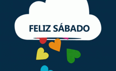 gif feliz sabado con corazones