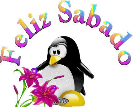 gif feliz sabado con penguin
