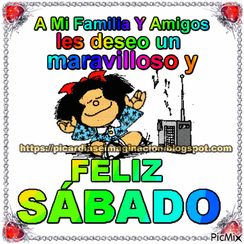 gif feliz sabado con Mafalda