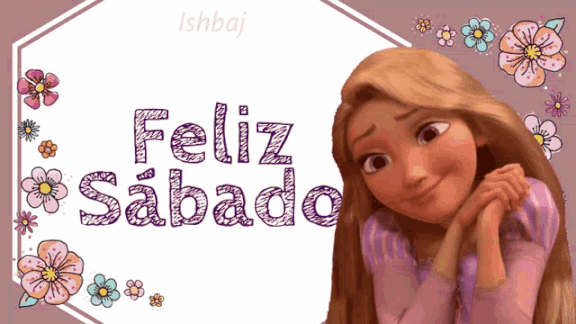 gif feliz sabado con Rapunzel