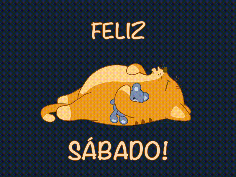 gif feliz sabado a dormir