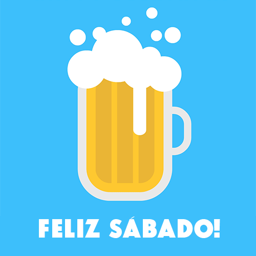 gif feliz sabado con cerveza