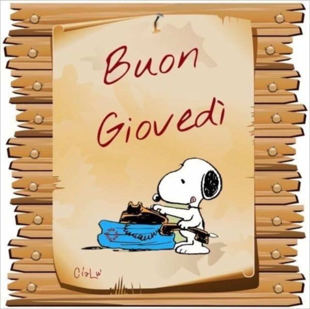 immagini buon giovedì Snoopy