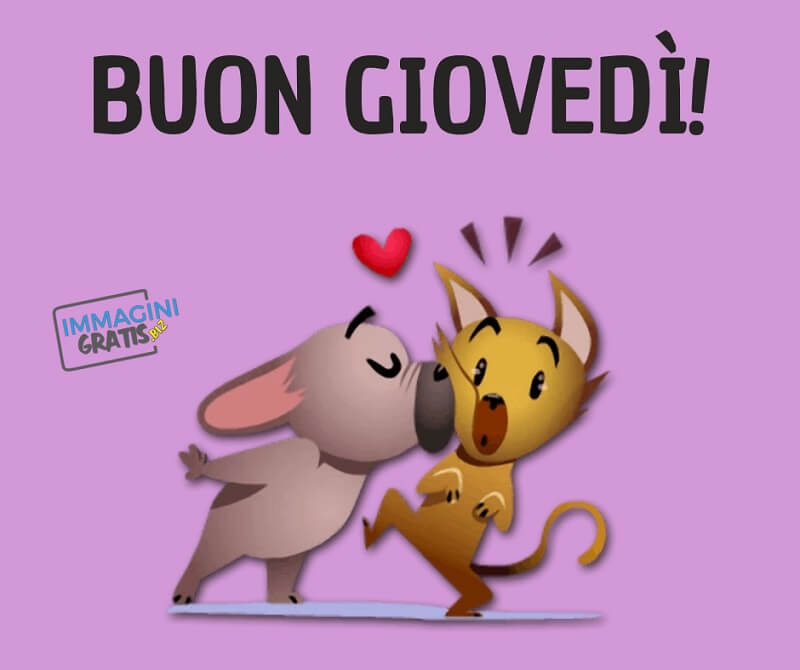 immagini buon giovedì con bacio e cuore