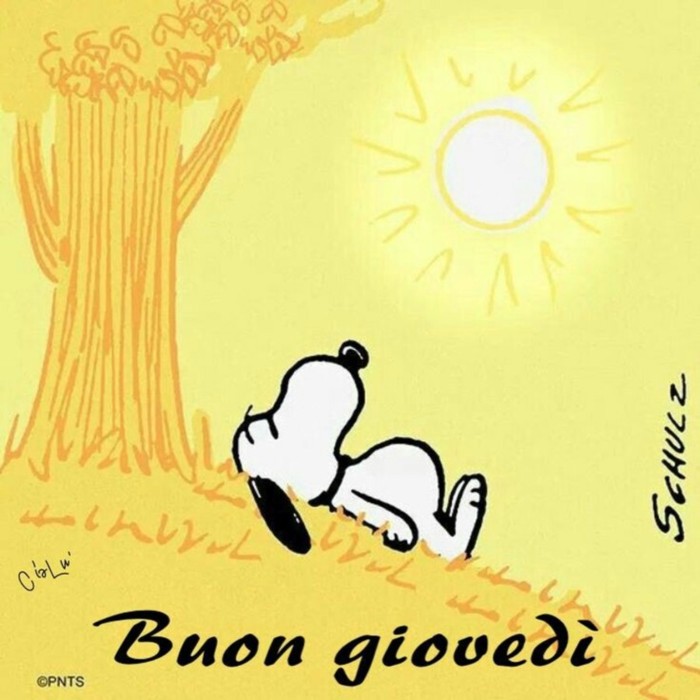 immagini buon giovedì con Snoopy