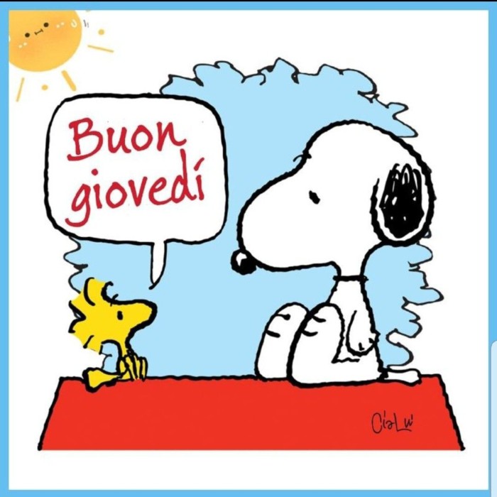 immagini buon giovedì con Snoopy