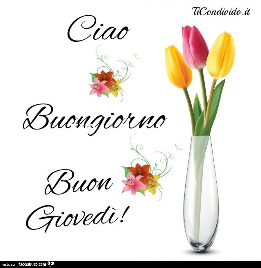 immagini buon giovedì buongiorno con i fiori