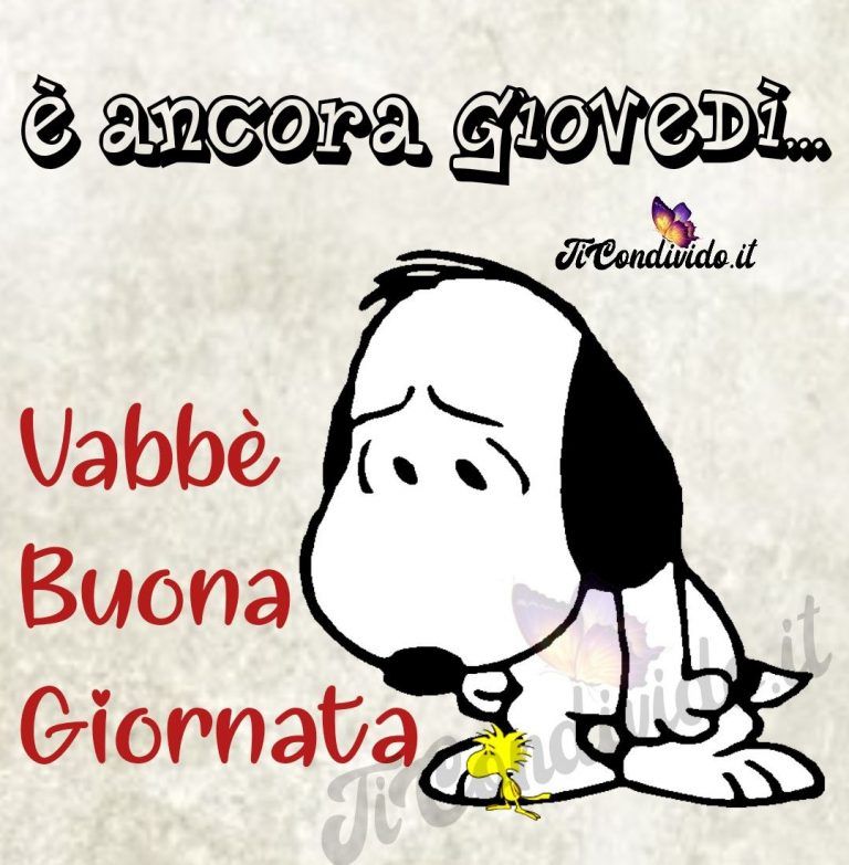 immagini divertenti buon giovedì Snoopy