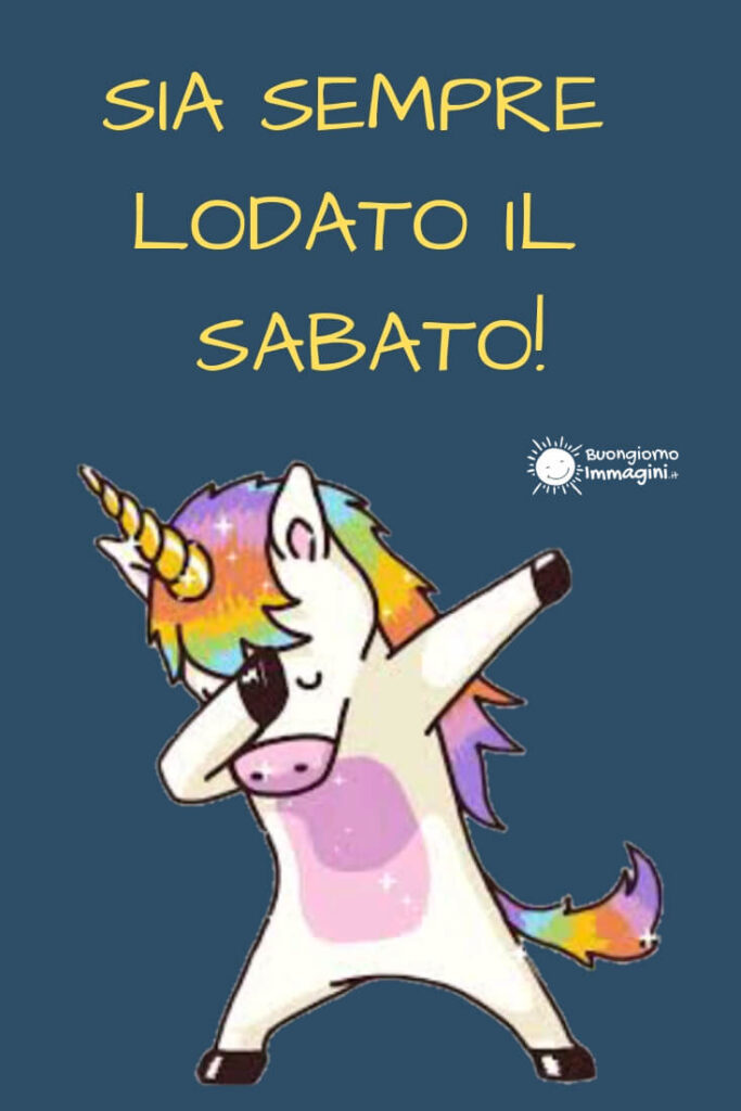 immagini divertenti buon sabato unicorno