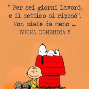 immagini divertenti buona domenica Snoopy
