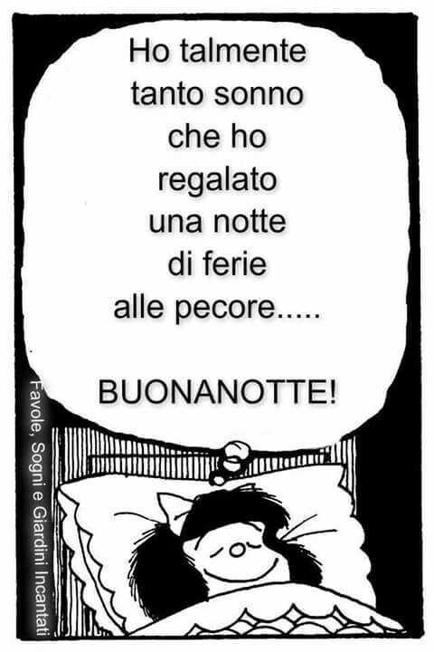 immagini divertenti buonanotte Mafalda