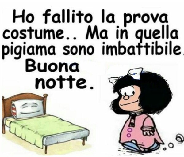 immagini divertenti buonanotte mafalda