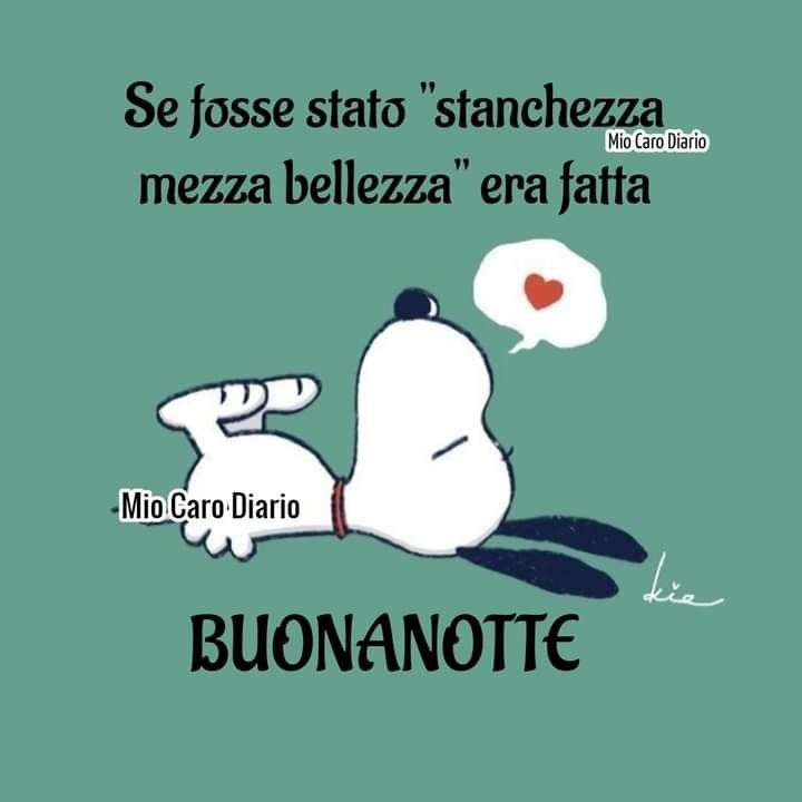 immagini divertenti buonanotte Snoopy