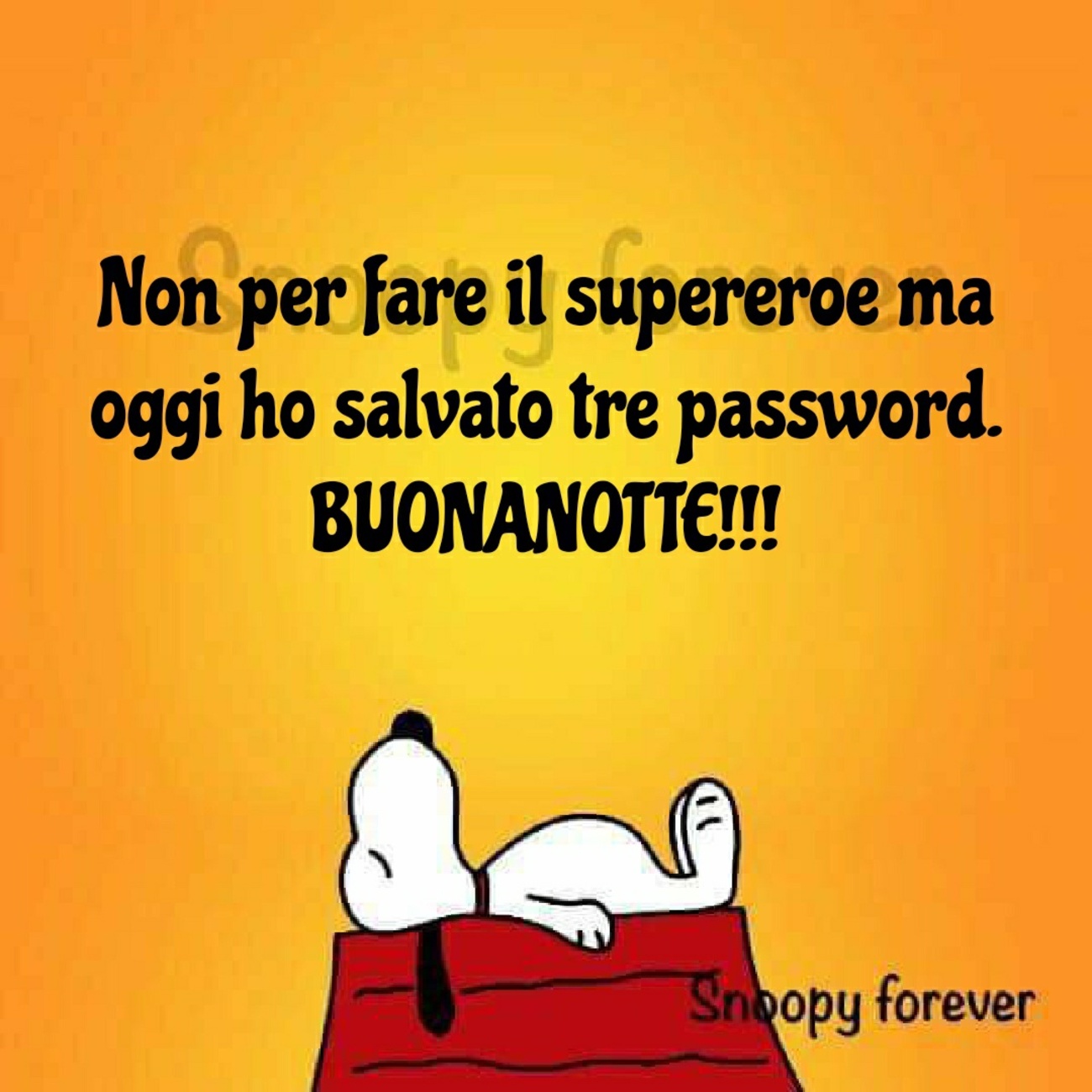immagini divertenti buonanotte Snoopy