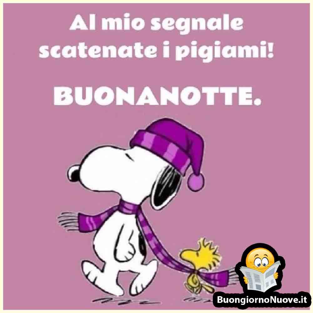 immagini divertenti buonanotte Snoopy