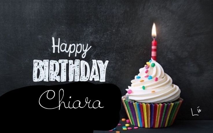 immagini cartoline buon compleanno happy birthday Chiara torta candelina