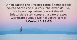 immagini cristiane cattoliche versi della bibbia 1 corinzi 6:19-20