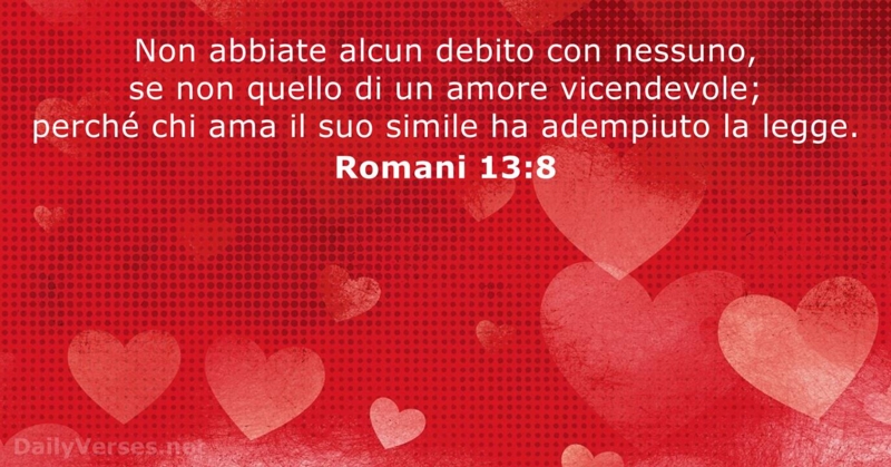 immagini cristiane cattoliche versi della bibbia romani 13:8