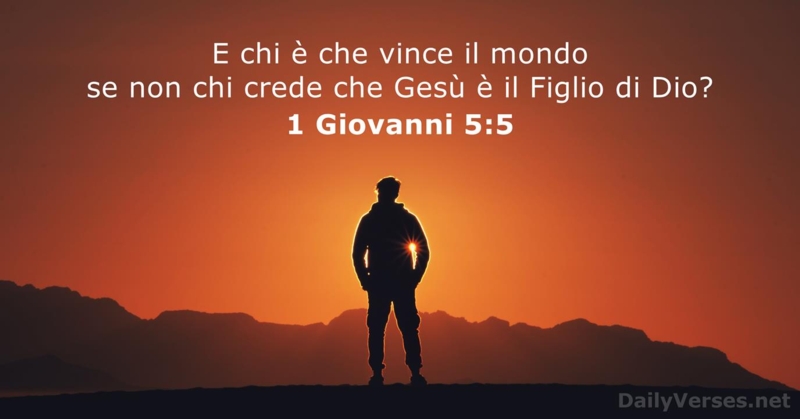 immagini cristiane cattoliche versi della bibbia 1 Giovanni 5:5