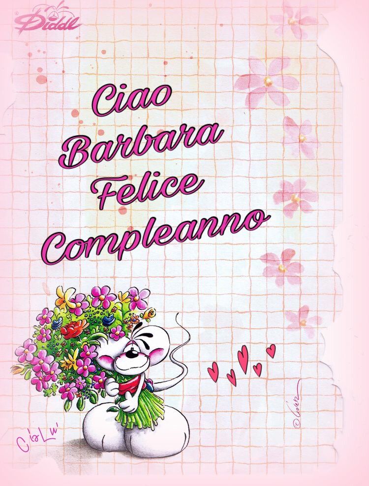 immagini cartoline buon compleanno happy birthday auguri Barbara