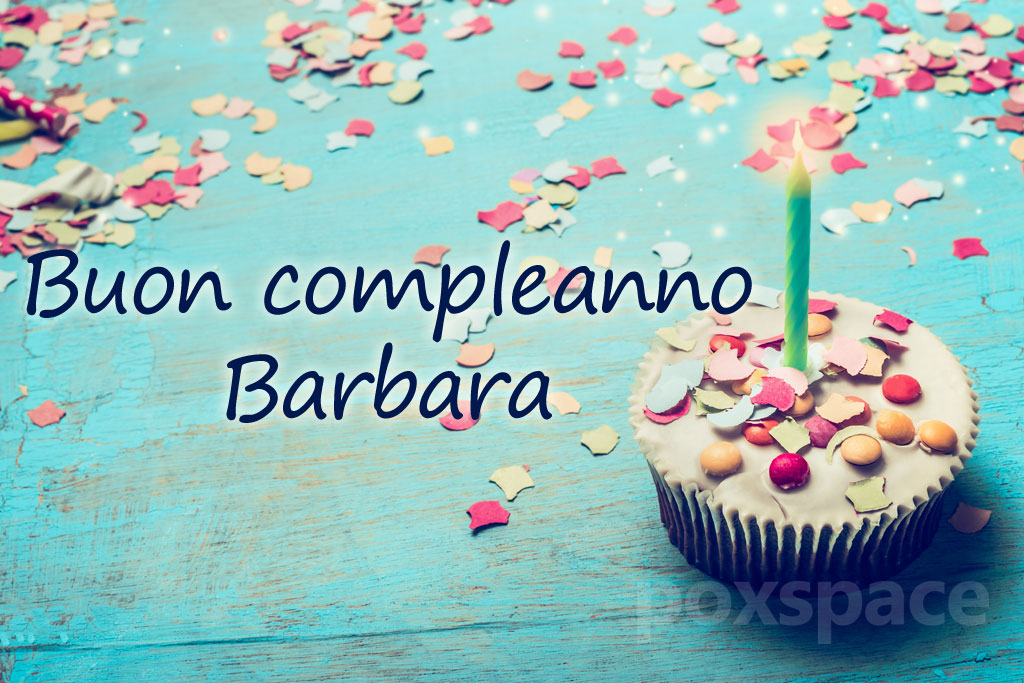 immagini cartoline buon compleanno happy birthday auguri Barbara torta candeline