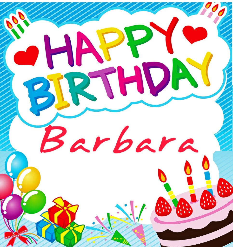 immagini cartoline buon compleanno happy birthday auguri Barbara torta candeline