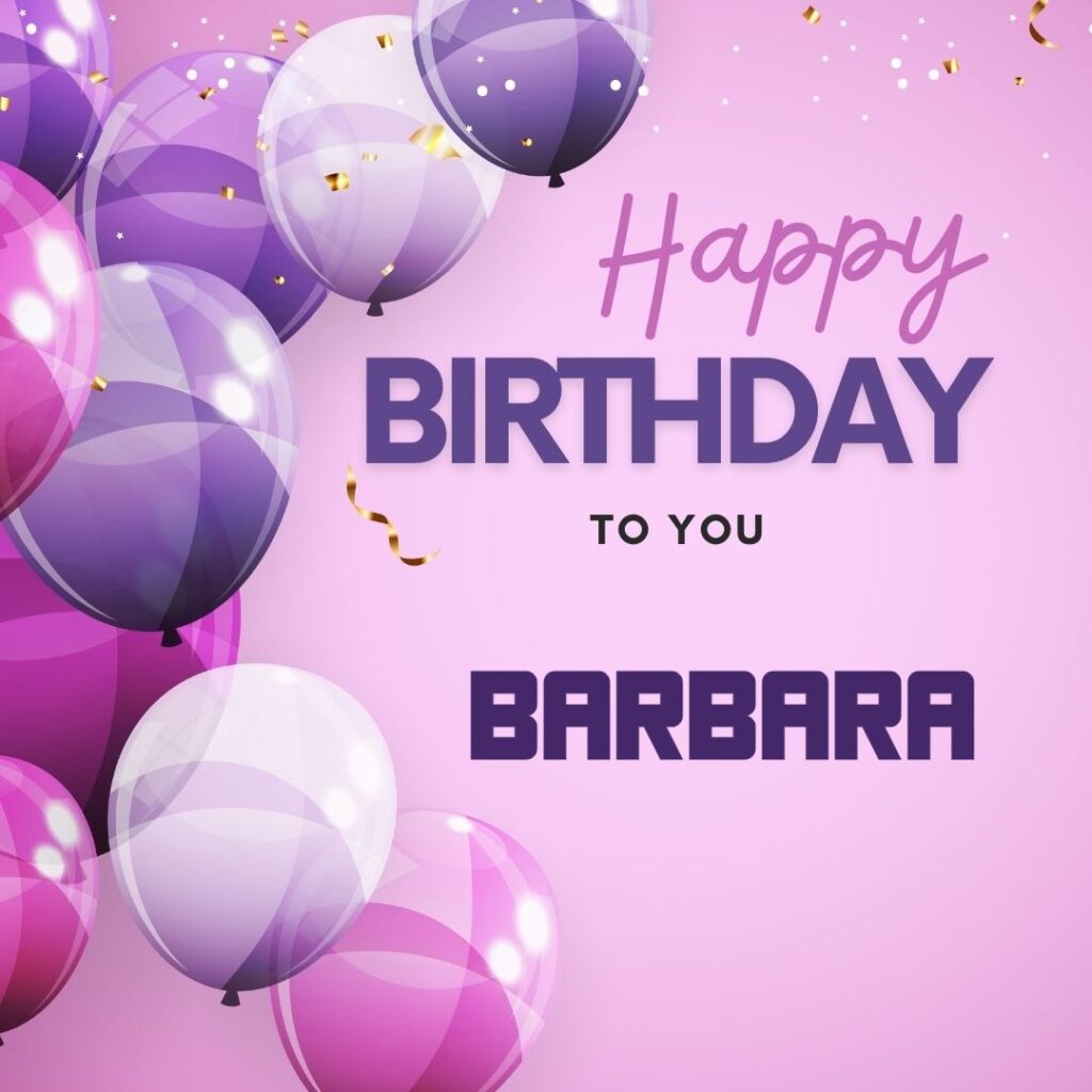immagini cartoline buon compleanno happy birthday Barbara palloncini festa
