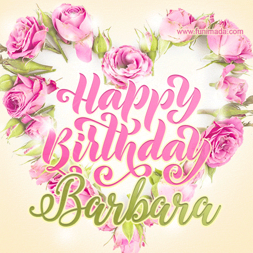 gif buon compleanno happy birthday Barbara fiori rose