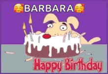 gif buon compleanno happy birthday Barbara torta