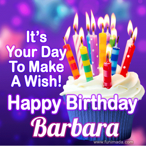 gif buon compleanno happy birthday Barbara torta candeline