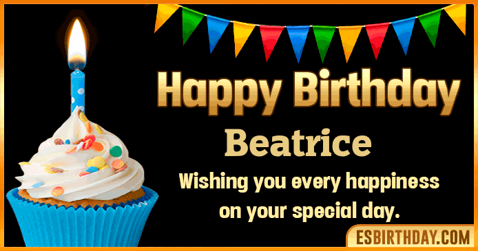 gif buon compleanno happy birthday beatrice torta candeline