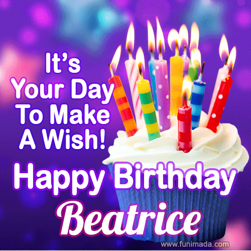 gif buon compleanno happy birthday beatrice torta candeline