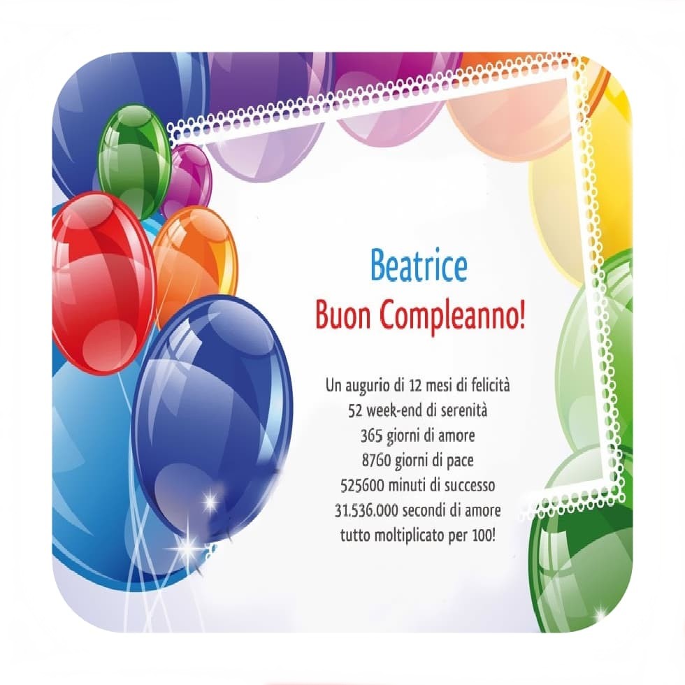 immagini cartoline buon compleanno happy birthday beatrice palloncini