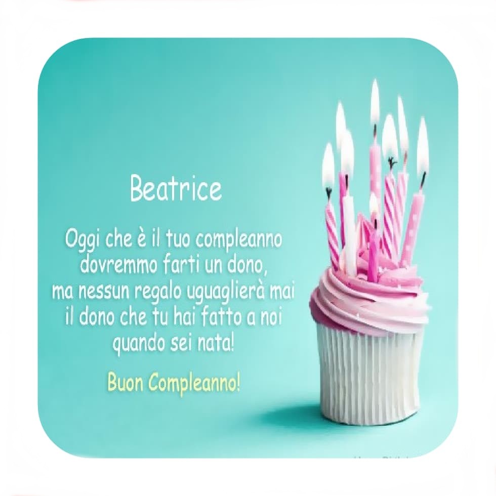 immagini cartoline buon compleanno happy birthday beatrice torta candeline