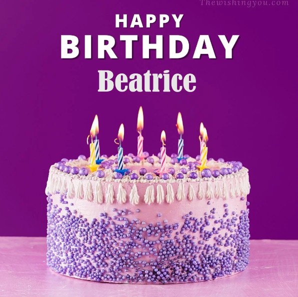 immagini cartoline buon compleanno happy birthday beatrice torta candeline