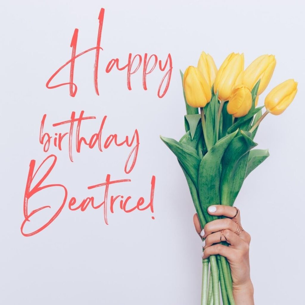 immagini cartoline buon compleanno happy birthday beatrice tulipani