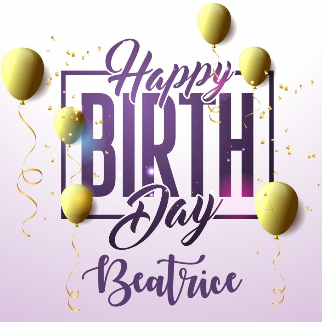 immagini cartoline buon compleanno happy birthday beatrice palloncini festa