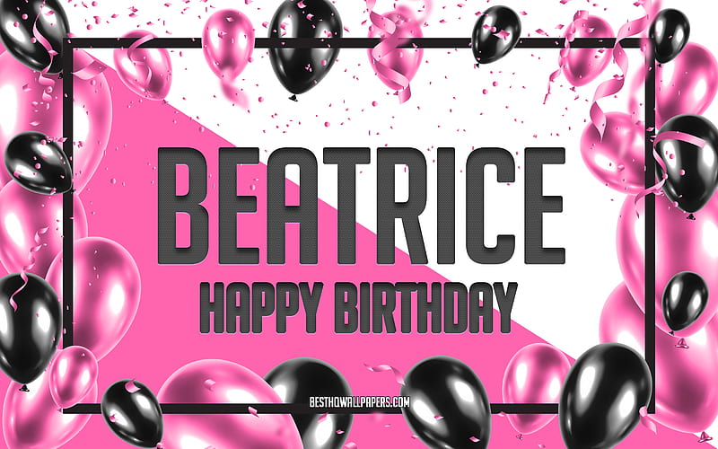 immagini cartoline buon compleanno happy birthday beatrice palloncini