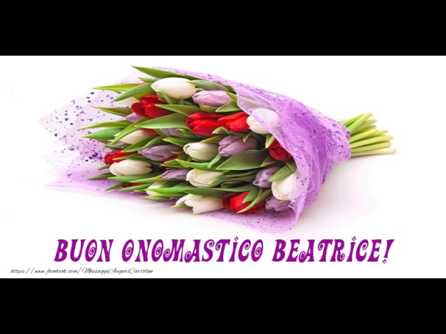 immagini cartolini buon onomastico Beatrice fiori